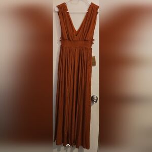 Just Found Rust Orange Maxi Dress Size XLarge